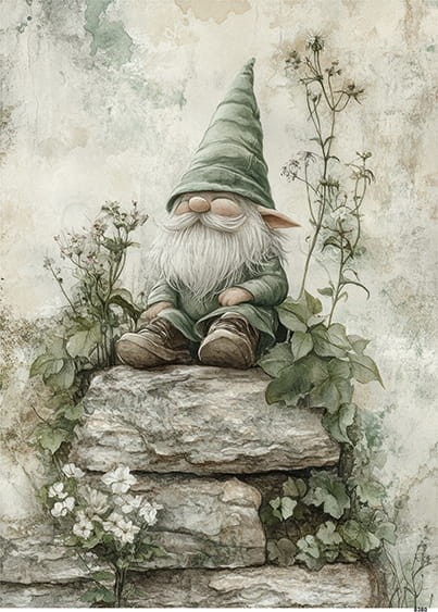 Papier ryżowy do decoupage A5 Gnom 8380