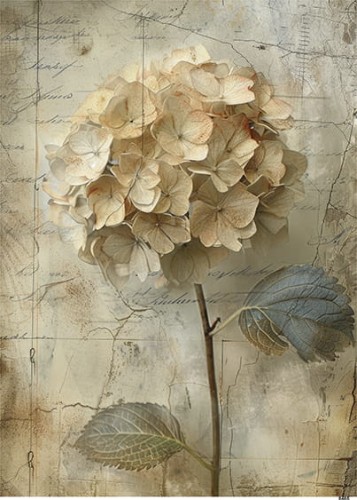 Papier ryżowy do decoupage A5 Hortensja 8465
