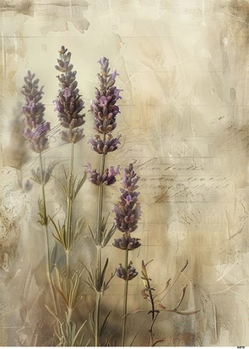 Papier ryżowy do decoupage A4 Lawenda 8470