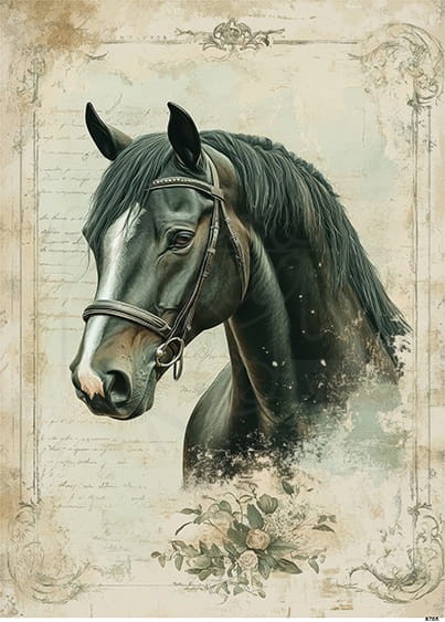 Papier ryżowy do decoupage A5 Koń 8705