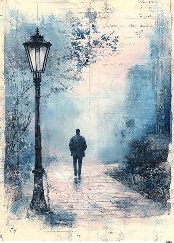 Papier ryżowy do decoupage A5 Uliczny krajobraz 9365