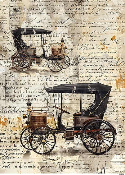 Papier ryżowy do decoupage A4 Samochody retro 10216