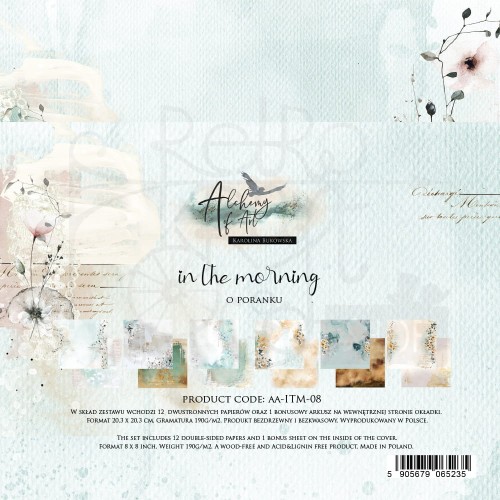 Zestaw papierów do scrapbookingu 20x20 In the Morning AA-ITM-08 Alchemy of Art