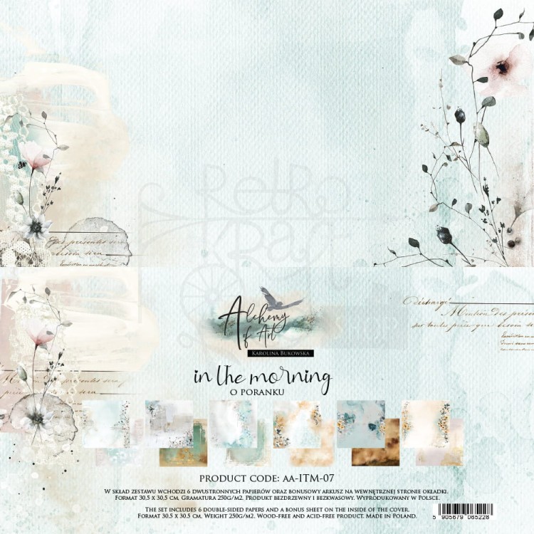Zestaw papierów do scrapbookingu 30x30 In the Morning AA-ITM-07 Alchemy of Art