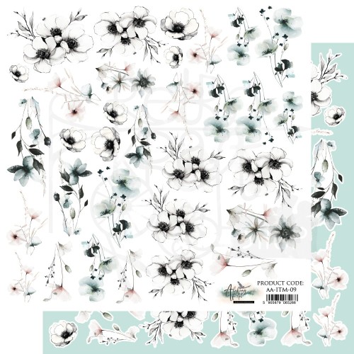 Papier 30x30 dodatki do samodzielnego wycięcia In the Morning Kwiaty AA-ITM-09 Alchemy of Art