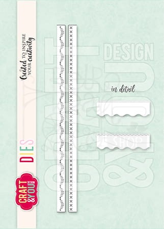 Wykrojniki Bordery z przeszyciami CW350 Craft&amp;You Design