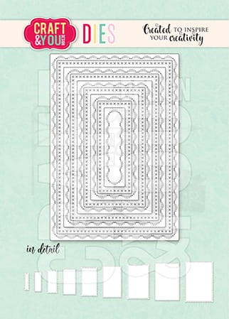 Wykrojniki Prostokąty bazy z przeszyciami CW349 Craft&amp;You Design