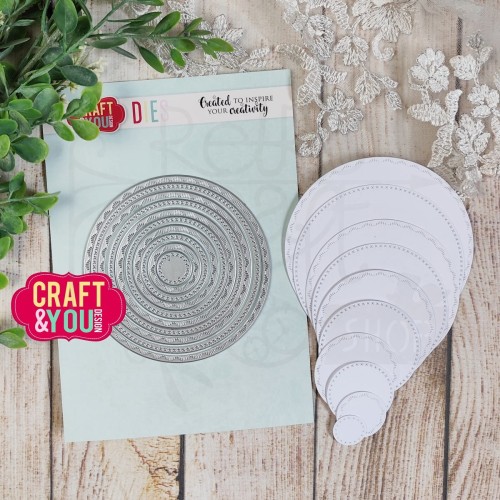 Wykrojniki Koła bazy z przeszyciami CW348 Craft&amp;You Design
