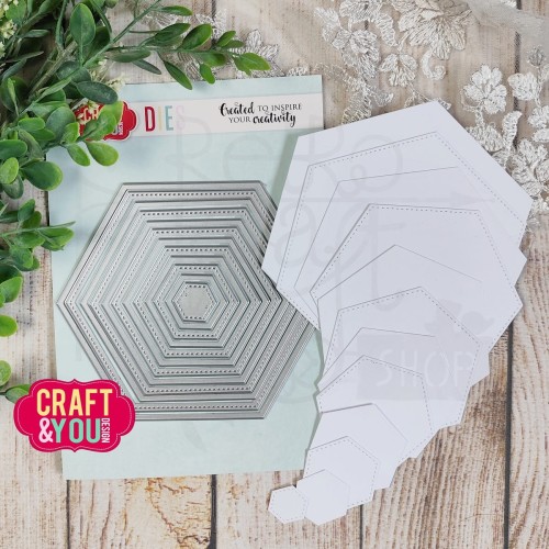 Wykrojniki Heksagon bazy CW343 Craft&amp;You Design