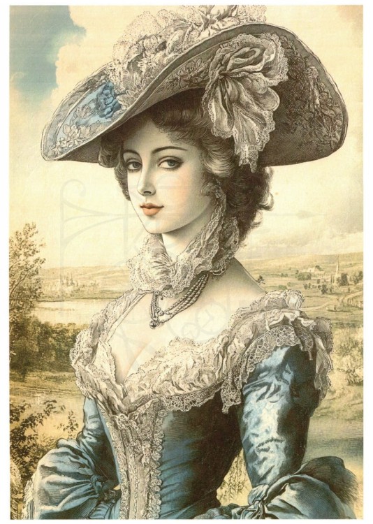 Papier ryżowy do decoupage 24x33 Josephine 2 LBD457 LaBlanche