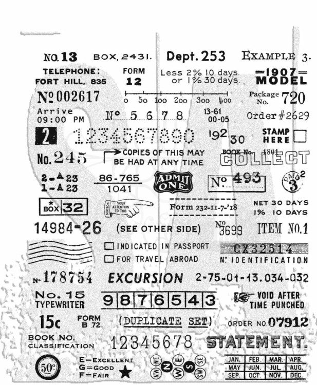 Stempel gumowy kauczukowy Tidbits CMS488 Tim Holtz Stampers Anonymous
