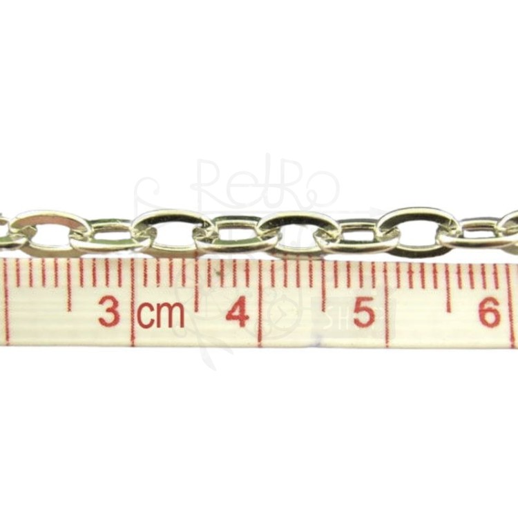 Łańcuszek metalowy 6 - 7x4mm - antyczne srebro 1mb