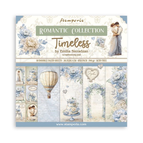 Zestaw papierów do scrapbookingu 20x20 Timeless SBBS127 Stamperia
