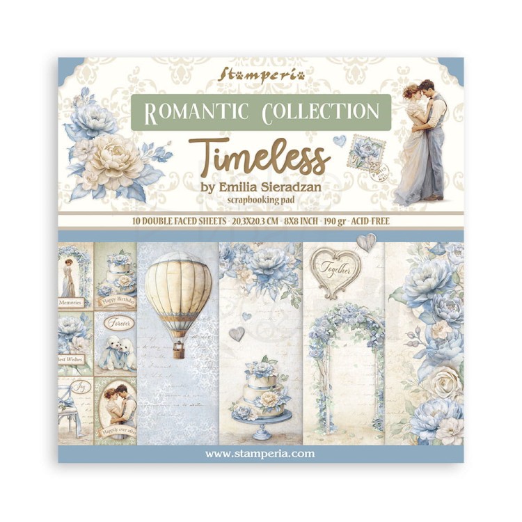 Zestaw papierów do scrapbookingu 20x20 Timeless SBBS127 Stamperia