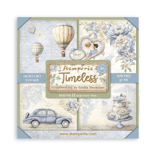 Zestaw papierów jednostronnych do scrapbookingu 20x20 Timeless 22ark SBBSXB13 Stamperia