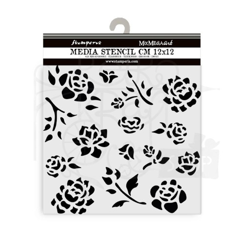 Szablon maska 12x12cm Timeless Różyczki KSTDS43 Stamperia