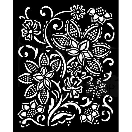 Szablon maska 20x25cm Timeless Batikowe kwiaty KSTD180 Stamperia