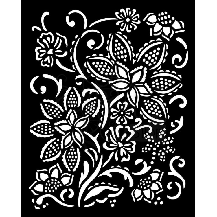 Szablon maska 20x25cm Timeless Batikowe kwiaty KSTD180 Stamperia