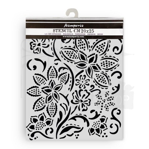 Szablon maska 20x25cm Timeless Batikowe kwiaty KSTD180 Stamperia