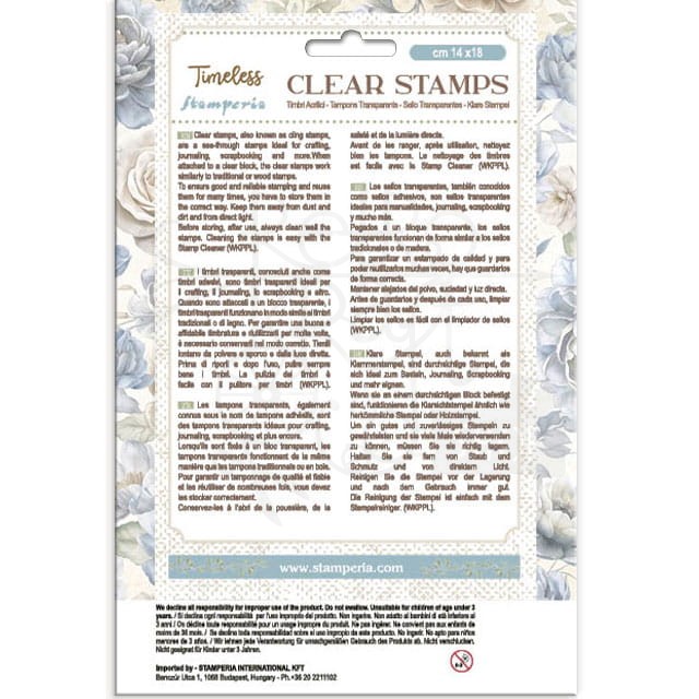 Stempel akrylowy 14x18cm Timeless Kwiaty serca WTK221 Stamperia