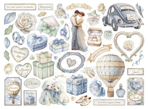 Ozdoby kształty tekturowe Die Cuts Timeless 50szt DFLDC116 Stamperia