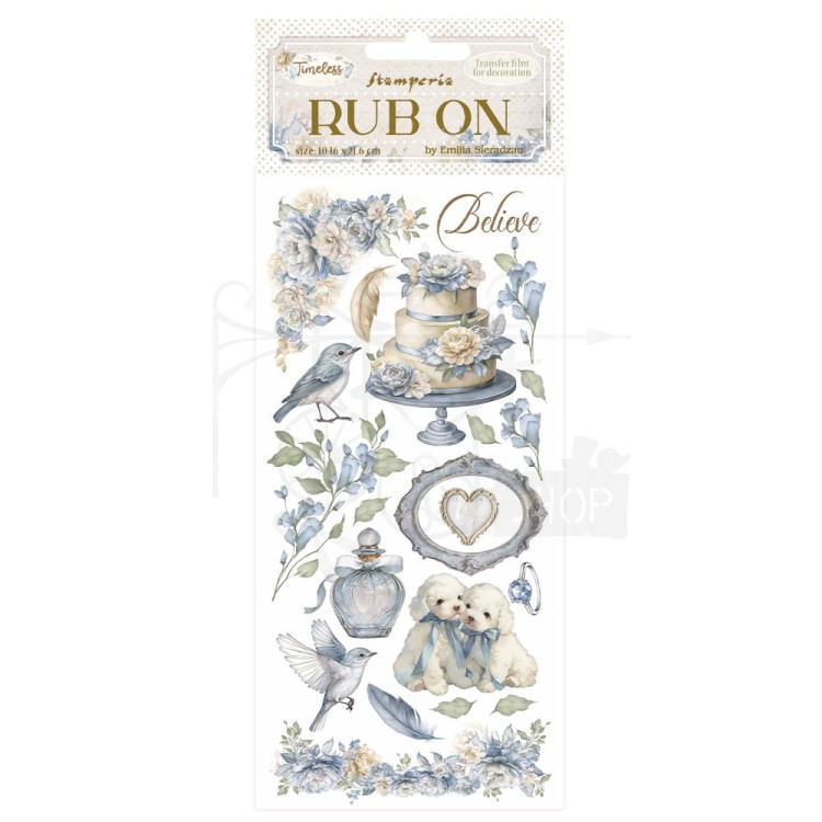 Rub-on transfer 10x21.6cm Timeless Tort DFLRB164 Stamperia