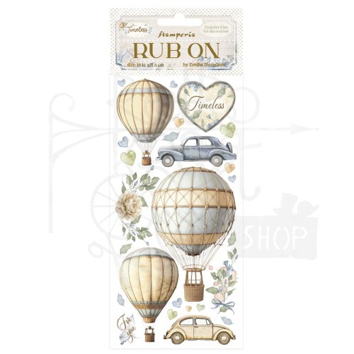 Rub-on transfer 10x21.6cm Timeless Balony DFLRB163 Stamperia
