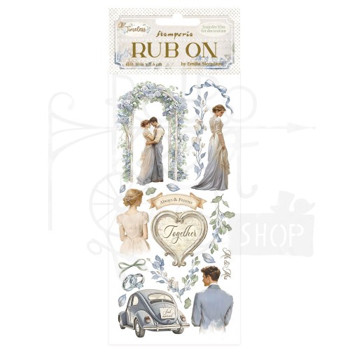 Rub-on transfer 10x21.6cm Timeless Ślub DFLRB162 Stamperia