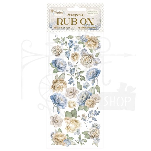 Rub-on transfer 10x21.6cm Timeless Kwiaty DFLRB160 Stamperia