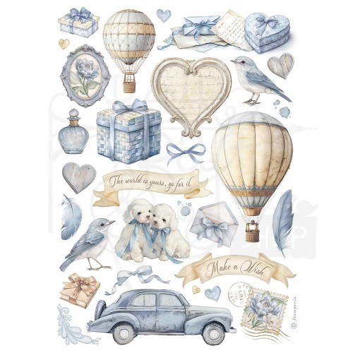 Papier ryżowy do decoupage A4 Timeless Mix elementów DFSA41037 Stamperia