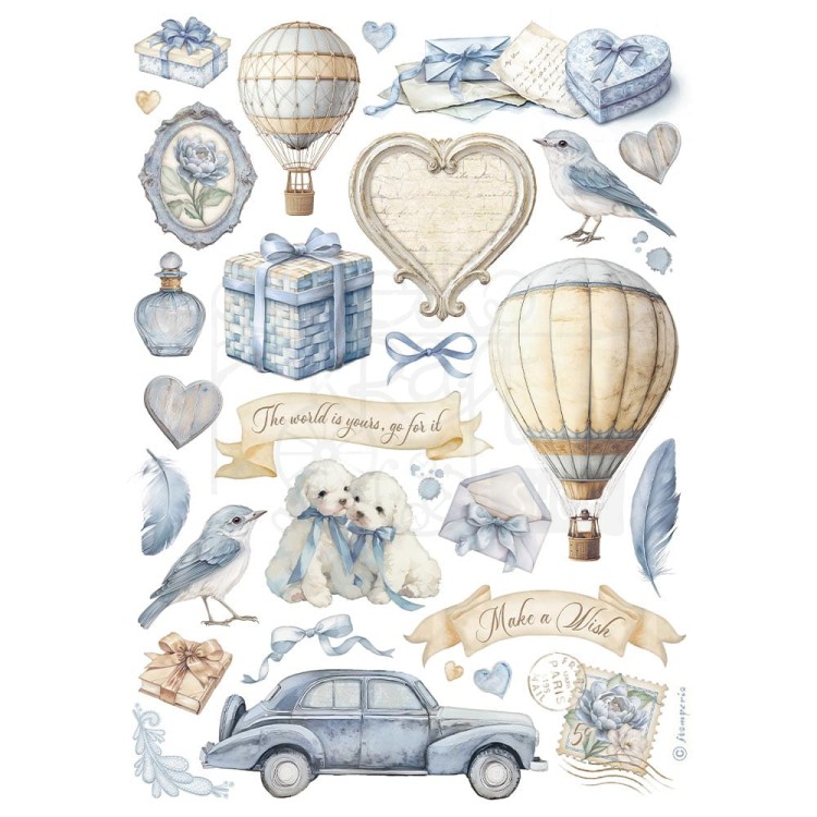 Papier ryżowy do decoupage A4 Timeless Mix elementów DFSA41037 Stamperia