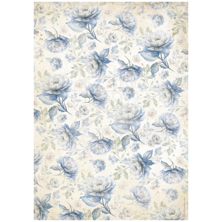 Papier ryżowy do decoupage A4 Timeless Kwiatowy wzór DFSA41035 Stamperia