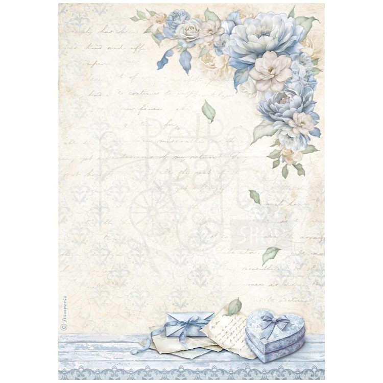 Papier ryżowy do decoupage A4 Timeless Heart box DFSA41034 Stamperia