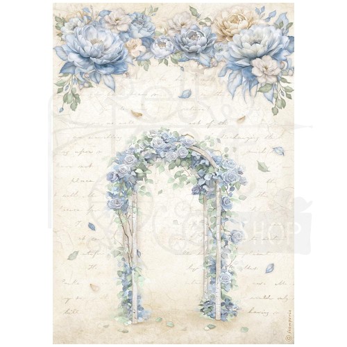 Papier ryżowy do decoupage A4 Timeless Kwiatowa pergola DFSA41031 Stamperia