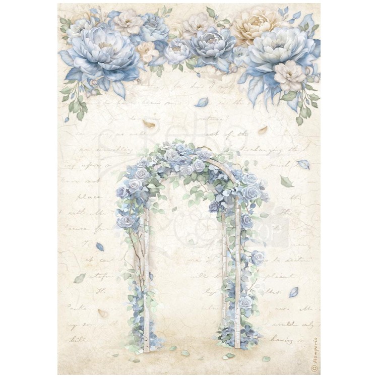Papier ryżowy do decoupage A4 Timeless Kwiatowa pergola DFSA41031 Stamperia