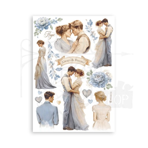 Papier washi A5 Timeless 8 ark SBW20 Stamperia