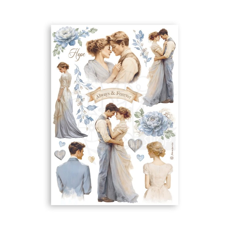 Papier washi A5 Timeless 8 ark SBW20 Stamperia