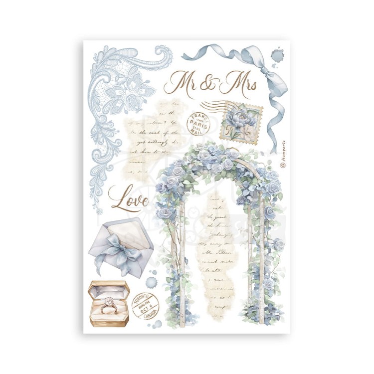 Papier washi A5 Timeless 8 ark SBW20 Stamperia