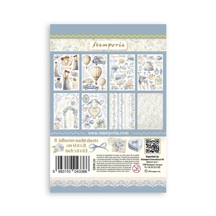Papier washi A5 Timeless 8 ark SBW20 Stamperia