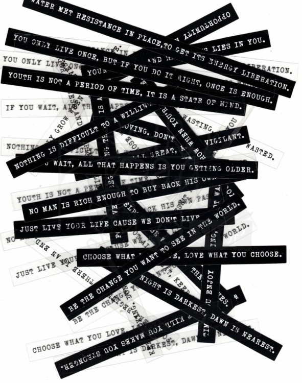 Naklejki papierowe i foliowe do scrapbookingu i art journalingu - napisy motywacyjne w języku angielskim