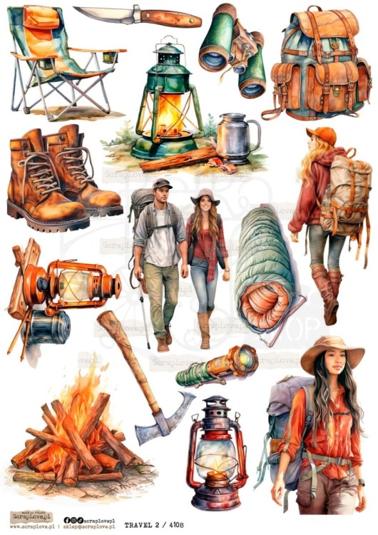 Papier ryżowy do decoupage A4 Travel 2 4108 ScrapLove