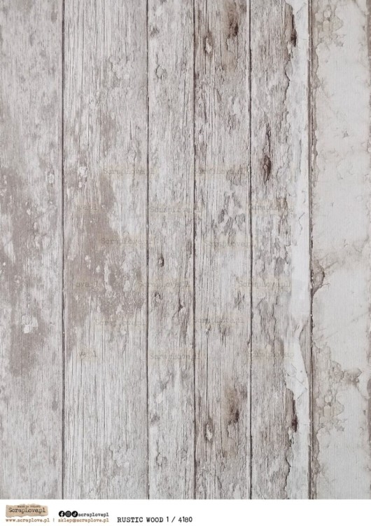 Papier ryżowy do decoupage A4 Rustic Wood 1 4180 ScrapLove
