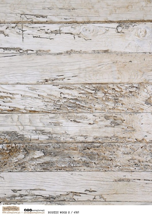 Papier ryżowy do decoupage A4 Rustic Wood 2 4181 ScrapLove