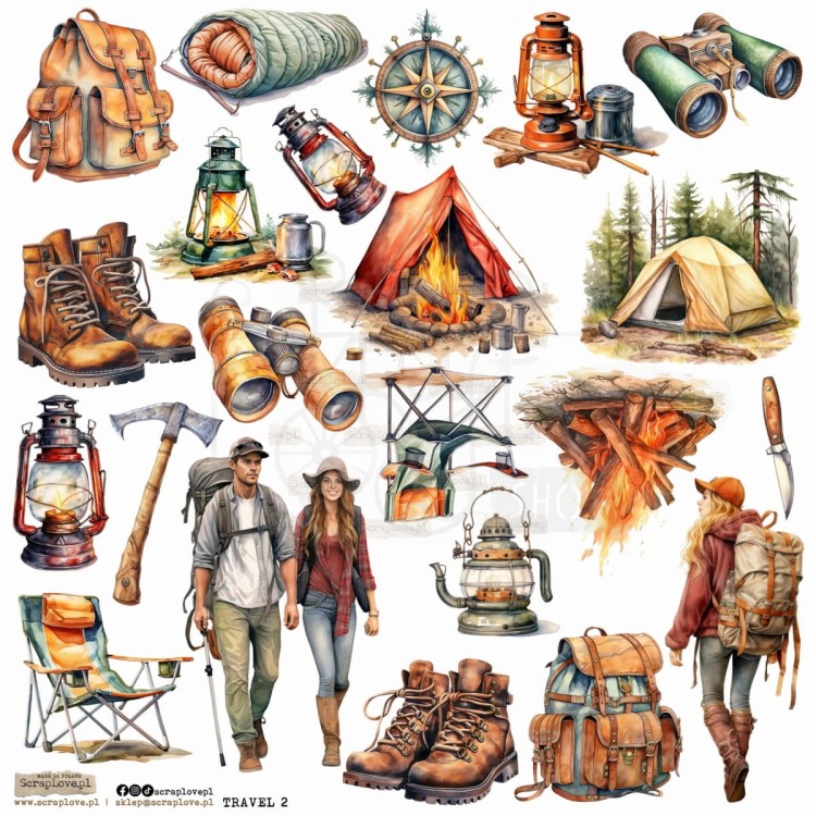 Naklejki papierowe do scrapbookingu i art journalingu Travel 2 ScrapLove