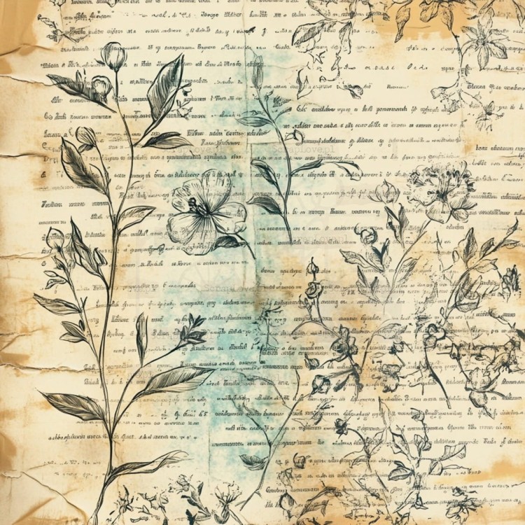 Naklejki foliowe do scrapbookingu i art journalingu Flower Background 3 ScrapLove