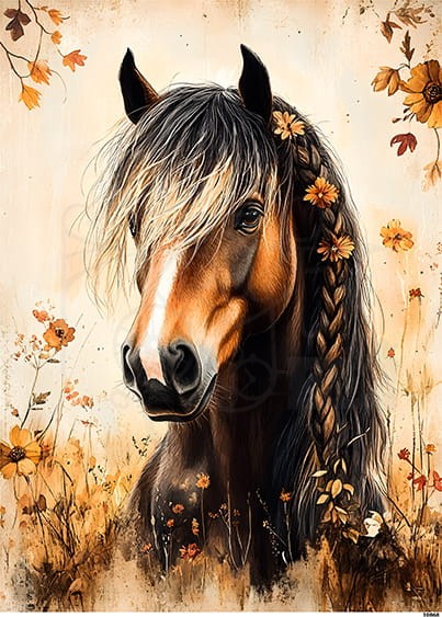 Papier ryżowy do decoupage A5 Koń w brązach 10868