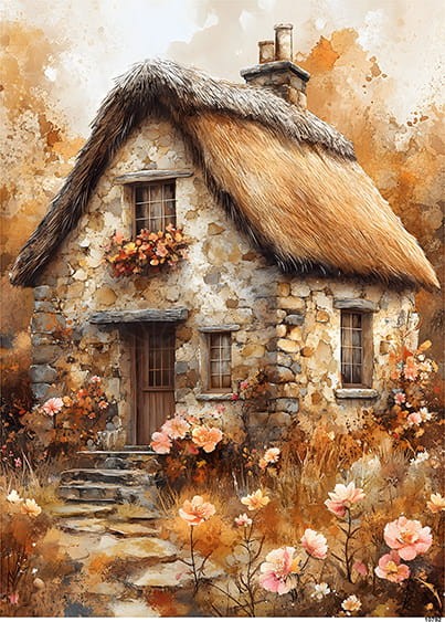 Papier ryżowy do decoupage A5 Chatka 10792