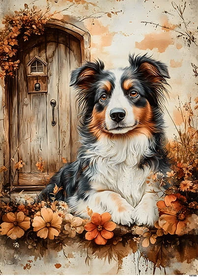 Papier ryżowy do decoupage A5 Pies 10789