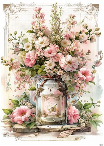 Papier ryżowy do decoupage A5 Bukiet kwiatów 10327