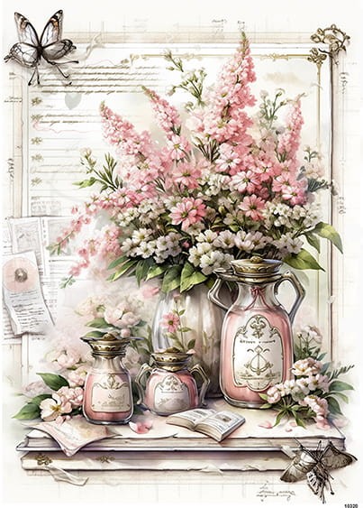 Papier ryżowy do decoupage A5 Bukiet kwiatów 10320